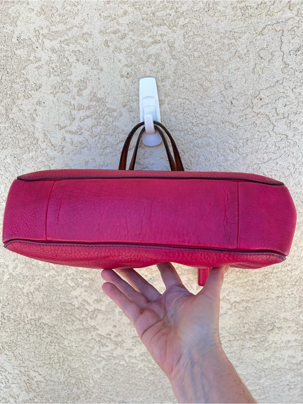 Vintage COACH Chelsea Dark Pink Leather Tote Bag 2005